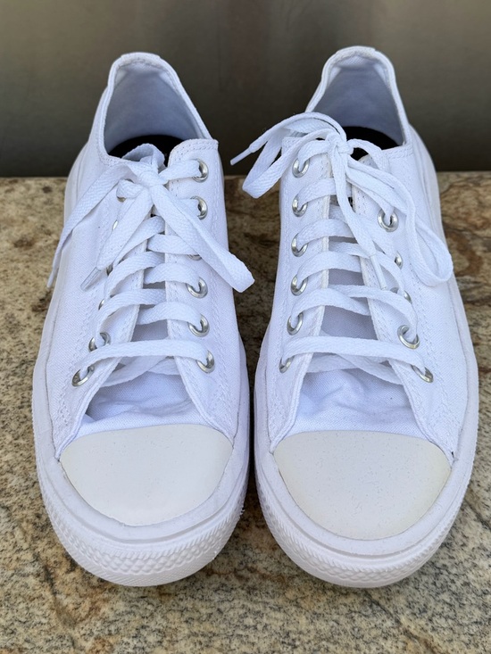 Converse Chuck Taylor All Star Move Canvas Platform Sneakers Shoes - White - Picture 8 of 16